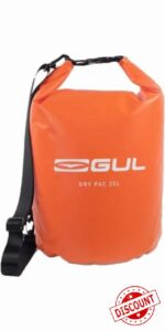 Gul 25L 25 Litre Capacity HVY Duty Dry Bag - Orange Black - Waterproof Sprayproof - Unisex - Durable PVC Fabric