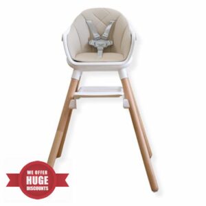 Clair de Lune 6in1 Eat & Play Convertible High Chair for 4 Months to 6 Years (Beige and Natural)