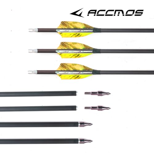 Spine 300 350 400 500 600 700 ID 6.2 mm Gold Label Carbon Shaft for Hunting & Shooting Practice (Spine 350