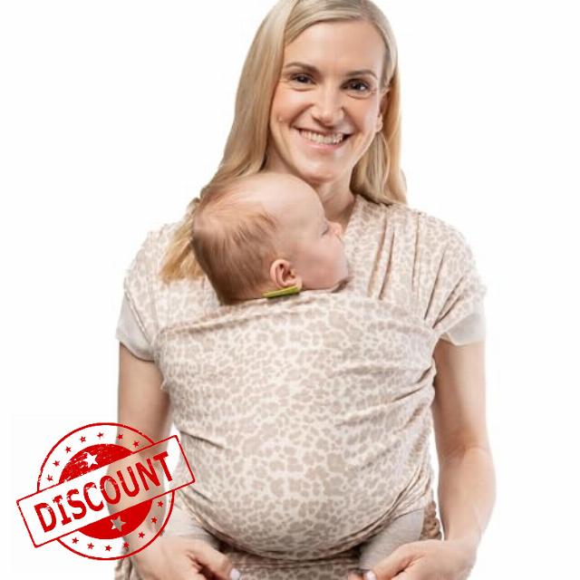 Boba Baby Wrap Carrier Newborn to Toddler - Stretchy Baby Wraps Carrier - Baby Sling - Hands-Free Baby Carrier Wrap - Baby Carrier Sling - Baby Carrier Newborn to Toddler 7-35 lbs (Sand Leopard)