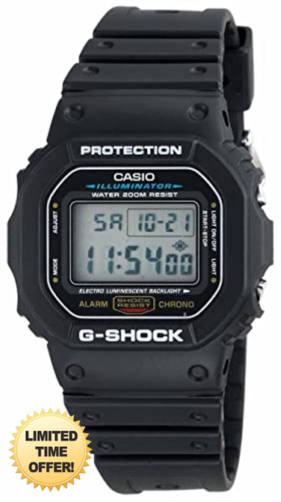 Casio Men's G-Shock DW5600E-1V Black Resin Quartz Watch