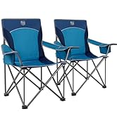 Timber Ridge Camping Chair Heavy Duty 180kg Directors Chair Folding Aluminum Camping Chair Adults...