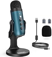 zealsound USB Microphone, Condenser Gaming mic for PC Phone PS5, Cardioid Podcast Microphone with...