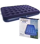SA Products Blow Up Bed | Double Airbed with Electric Air Pump | Waterproof Inflatable Bed Inflat...