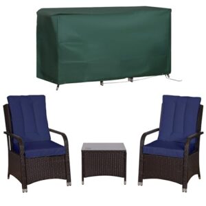 Patio Wicker Balcony Furniture with Steel Frame