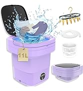 Portable Washing Machine, 2 in 1 Mini Foldable Washer with Drain Basket washer, 11L Large Intelli...