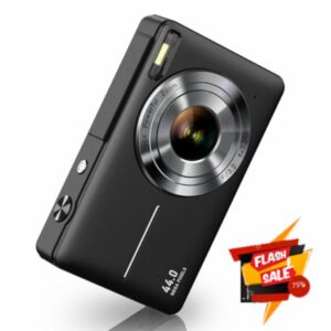 Digital Camera 1080P FHD Compact Camera 44MP Camera 16X Digital Zoom Simple Vlogging Camera Portable Digital Camera for Kids Teen Students Seniors Beginner (Black)