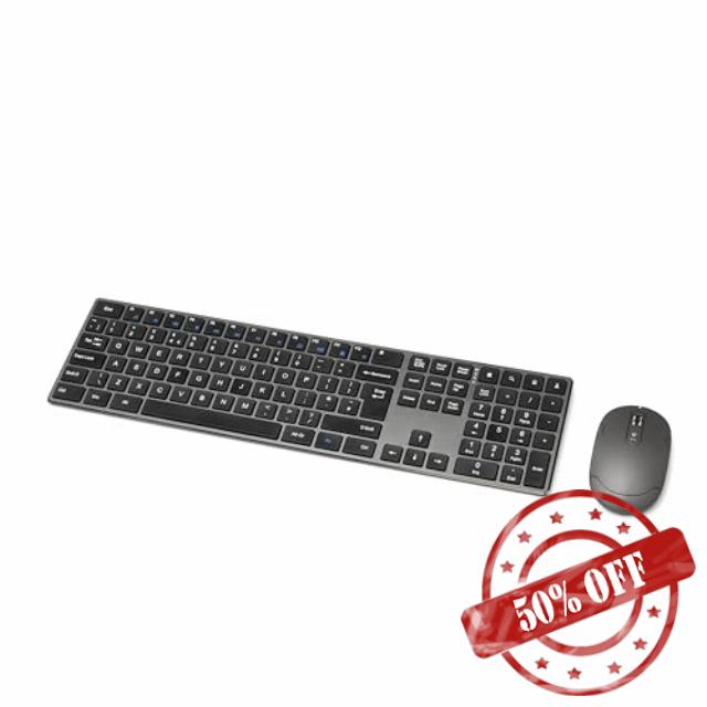 Amazon Basics Rechargeable Wireless Keyboard Mouse - Ultra Slim