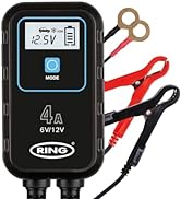Ring Automotive RSC906-6A Smart Car Battery Charger, 6V & 12V Battery Maintainer - 9 Stage Charge...