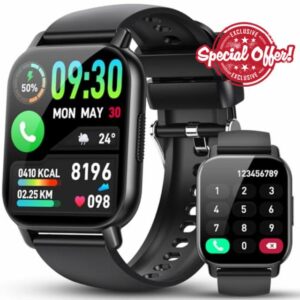 Smart Watch for Men Women Answer/Make Calls - 1.85" HD Touch Screen Smart Watches with Heart Rate Sleep Monitor - 112 Sports Modes - Fitness Tracker - IP68 Waterproof Smartwatch for Android iOS