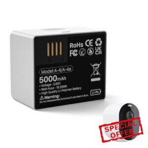 5000mAh Rechargeable Battery for Arlo Ultra/Ultra 2/Pro 3/Pro 4 Cameras