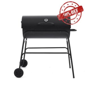 Panana Round Barrel Oil Drum BBQ Barbecue Steel Charcoal Grill Outdoor Patio Garde
