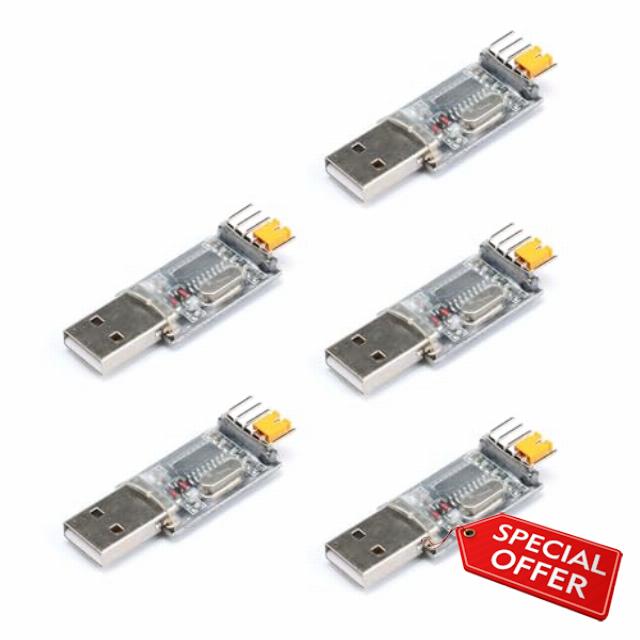 EC Buying 5Pcs USB to TTL Serial Module CH340 Module USB to Serial Port Module Adapter Board for STC Microcontroller Download Module