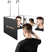 JUSRON 3 Way Mirror for Hair Cutting, 360° Mirror with Adjustable Hooks for Door, Portable Trifol...