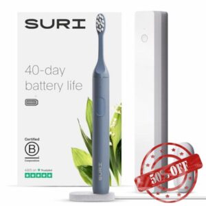 SURI Sustainable Sonic Toothbrush - Slim and Powerful Electric Toothbrush