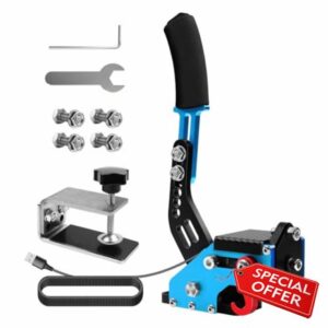 OCTAOR 64 Bit USB Handbrake with Fixed Base for PS4/PS5 Logitech G29 & PC G25/G27/G29/G920/T300/T500 Sim Racing Games
