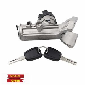 Ignition Lock Switch Barrel with 2 Keys 1348421080 Compatible with Relay Ducato Boxer 2006+ 1361031080 1608501280 4162.HN 4162.SJ - 5Pins
