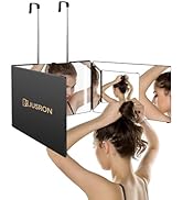 JUSRON Travel Makeup Bag with LED Mirror-3 Colors Modes, Portable Cosmetics Organizer with Adjust...