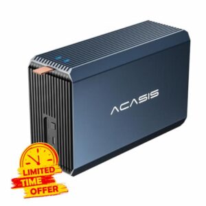 ACASIS 2 Bay External Hard Drive RAID Enclosure for 2.5/3.5" SATA HDD/SSD with USB 3.0