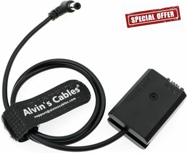 Alvin's Cables NP-FW50 Dummy Battery to DC Right Angle Power Cable for Sony A7 A7II A7R A7RII A7S A7SII A5000 A5100 A6000 A6100 A6300 A6400 A6500 A6600 Cameras 60CM