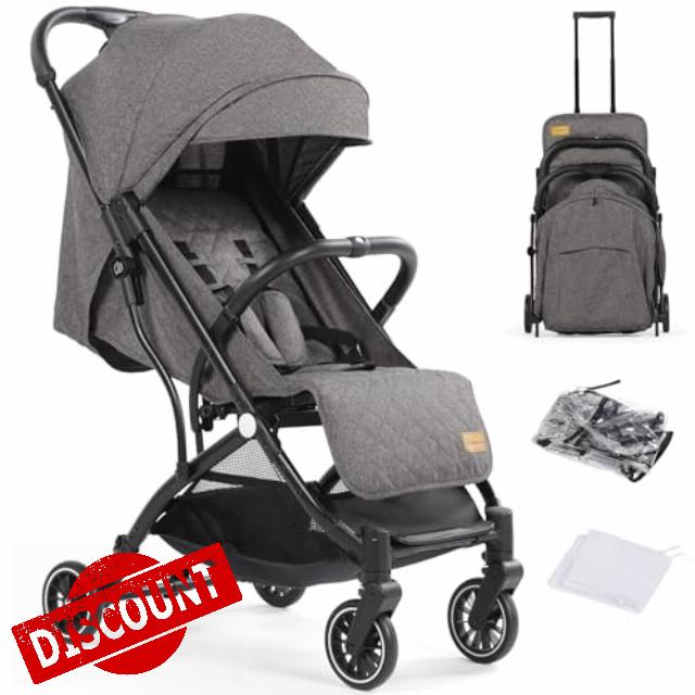 Hello-5ive Lightweight Travel Stroller - Compact Baby Pushchair with Adjustable Seat