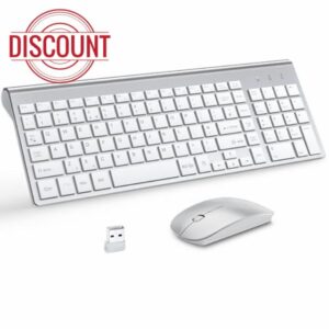 Wireless Keyboard and Mouse with Mouse Pad Ultra Slim Combo