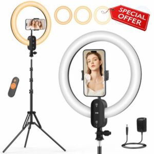 12" Ring Light with Tripod Stand