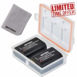 Batmax 2Pcs 2280mah DMW-BLK22 Replacement Battery with Battery Storage Case & Memory Card Case for Panasonic LUMIX DC-S5 DC-SSK DC-G9 DC-GH5 DC-GH5 II DC-GH5S DC-GH6 Camera