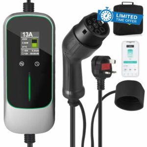 Portable Type 2 Charging Cable UK 3 PIN WIFI Control Model 2 Adjustable Current 8A/10A/13A/16A 8M