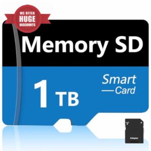 1TB Memory Card MINI SD Card Ultra Fast Speed 1024GB TF Card Waterproof Storage Card Compatible with Music/TV/PC/Phone/Dash Cam/Car/Drone