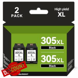 305XL Ink Cartridges Black Replacement for HP 305 Ink Cartridge