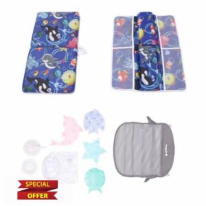 Baby Bath Kneeler Elbow Pad Set Slip Resistant Design