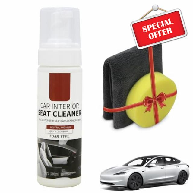 TOPABYTE Super Cleaner for Tesla White Seat Cleaner for Stain Car Interior Care Biodegradable Leather Seat Cleaner Tesla Model 3 Highland/Y/S/X CyberTruck Car Accessories