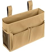 ELEZAY Bedside Organiser Waterproof Oxford Hanging Bedroom Caddy with Velcro Straps for Dorm Bunk...