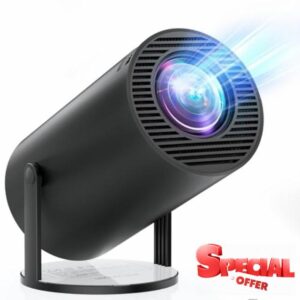 Mini Projector Portable Android 18000 Lux Projector 4K Supported 180° Rotation & Auto Keystone