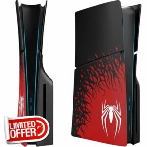 ElitePlay Spider PS5 Slim Faceplates Cover Case Replacement Plates Shell Spider Accessories for Playstation 5 Slim Model Disc Editio