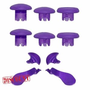 Thumbsticks Paddles Trigger Buttons Replacement for PS5 Edge Controller - Thumb Sticks Back Buttons Accessories for PS5 Edge Controller (10IN1-Purple)
