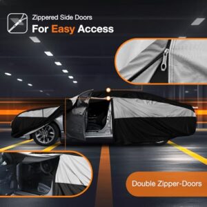 10 Layers Outdoor Full Exterior Cover Rain Sun UV Snowproof Protection with 2 door Zipper Cotton Mirror Pocket