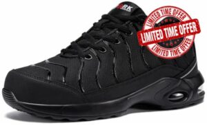 LARNMERN Steel Toe Cap Trainers Mens Lightweight Safety Trainers Comfortable Work Safety Shoes Protective Work Shoes Breathable Work Footwear Puncture Resistant Air Cushio