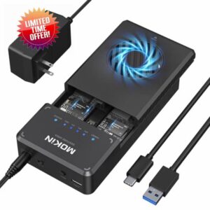 NVMe M.2 Duplicator Dual-Bay Offline Clone Tool-Free