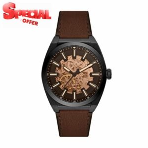 Fossil Men Analog Automatic Watch with Leather Strap ME3207