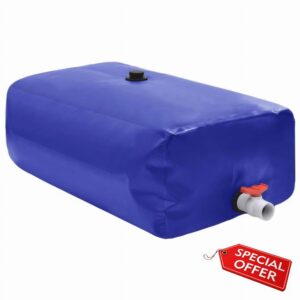 idaXL Water Tank with Tap - Foldable 500L PVC Storage Container