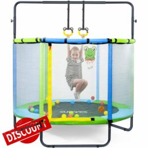 Pukomc 55/60in Toddler Trampoline for Kids Exercise