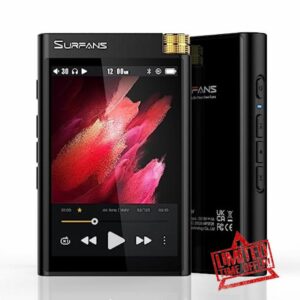 Surfans HiFi Bluetooth Mp3 Player: F28 High Res Lossless Portable Music Player - 3.5 inch Digital Audio Player 32GB Support up to 512GB