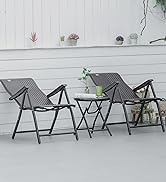 Outsunny Set of 2 Outdoor Wicker Folding Chairs, Patio PE Rattan Dining Armrests Chair set with 7...