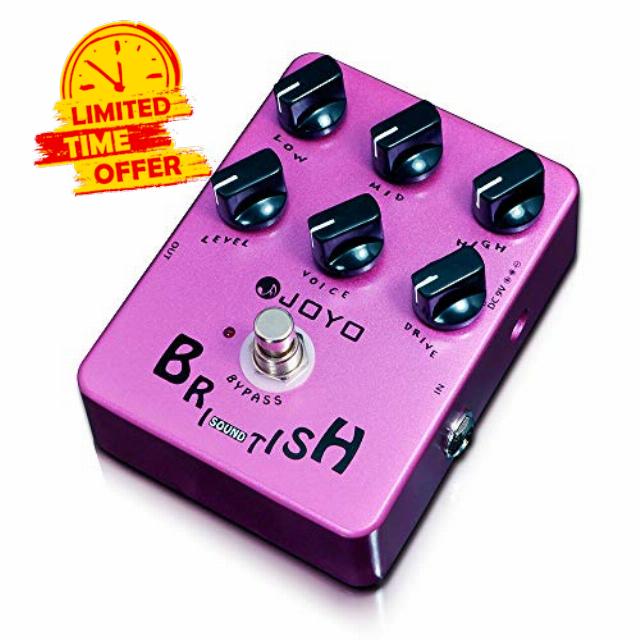 JOYO Overdrive British Rock Amp Simulator Pedal Brit-Rock Era Bluesbreaker Overload for Electric Guitar Effect - Bypass (British Sound JF-16)