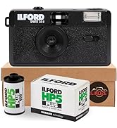 35mm Film Camera Bundle with Ilford Sprite HP5 Analogue Film Camera, Ilford 35mm Film in Black an...
