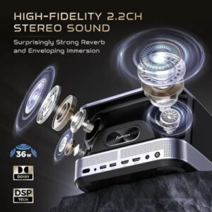 AURZEN Boom 3 Smart Projector with WiFi and Bluetooth