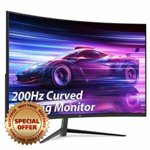 Z-Edge 27 Inch Curved Gaming Monitor 200Hz 1ms MPRT Full HD 16:9 Curved Screen 350cd/m² Brightness