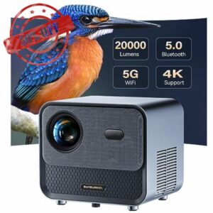 20000 Lumens 800 ANSI Projector 4K with WiFi and Bluetooth